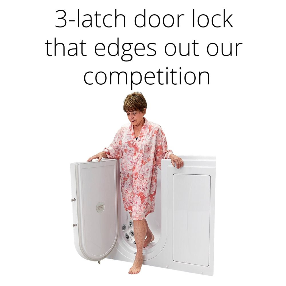 Ella's Bubbles Mobile 26"x45 Acrylic Walk-In Bathtub with Swing Door, 2 Piece Fast Fill Faucet, 2"  Drain OA2645