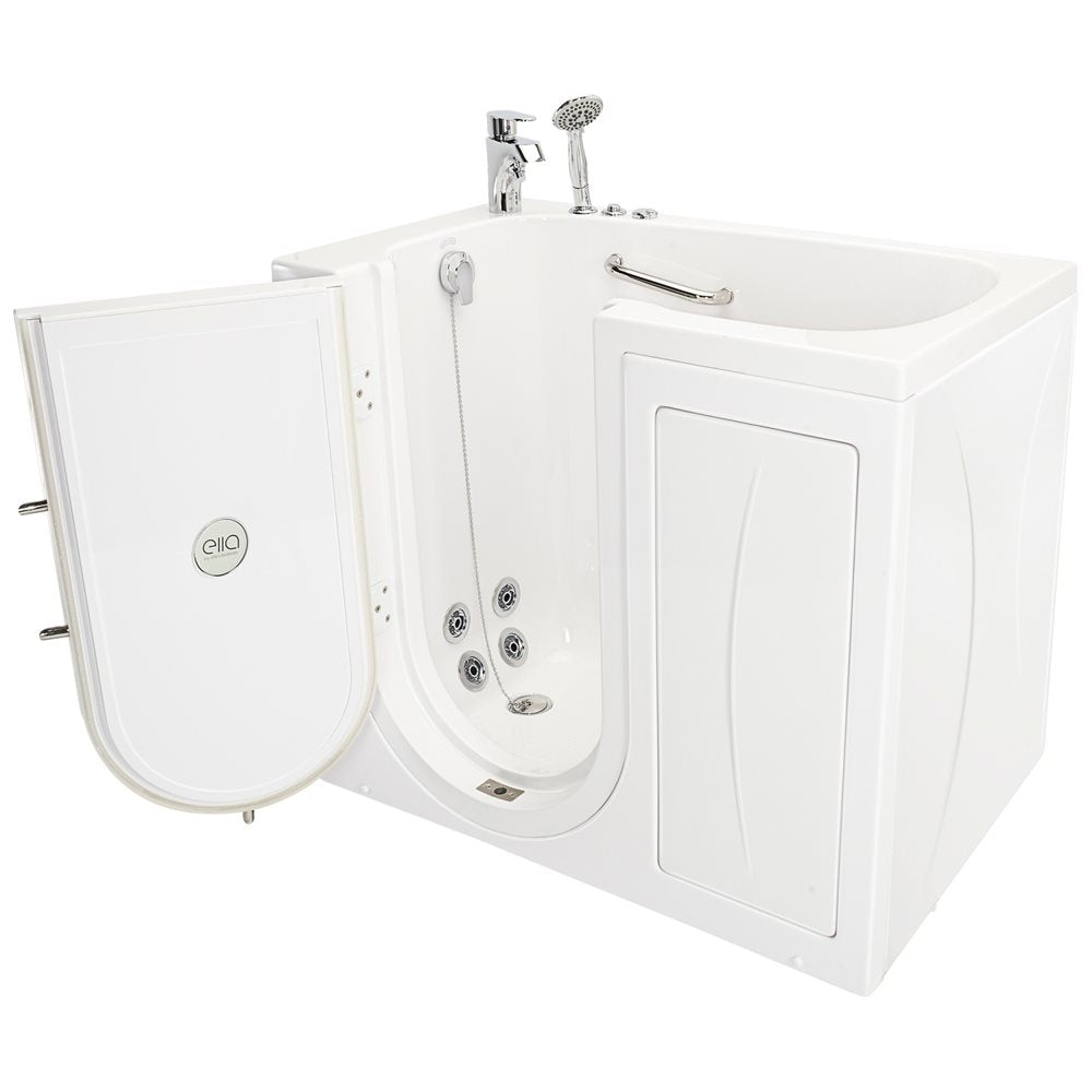 Ella's Bubbles Mobile 26"x45 Acrylic Walk-In Bathtub with Swing Door, 2 Piece Fast Fill Faucet, 2"  Drain OA2645