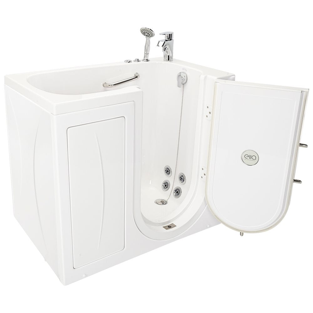 Ella's Bubbles Mobile 26"x45 Acrylic Walk-In Bathtub with Swing Door, 2 Piece Fast Fill Faucet, 2"  Drain OA2645