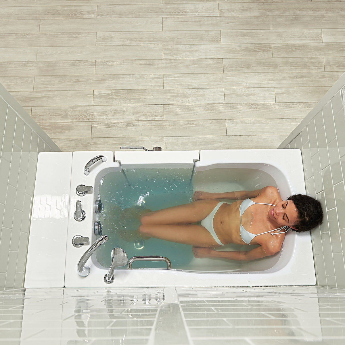 Ella's Bubbles Monaco 32"x52" Acrylic Walk-In Bathtub with 5 Piece Fast Fill Faucet