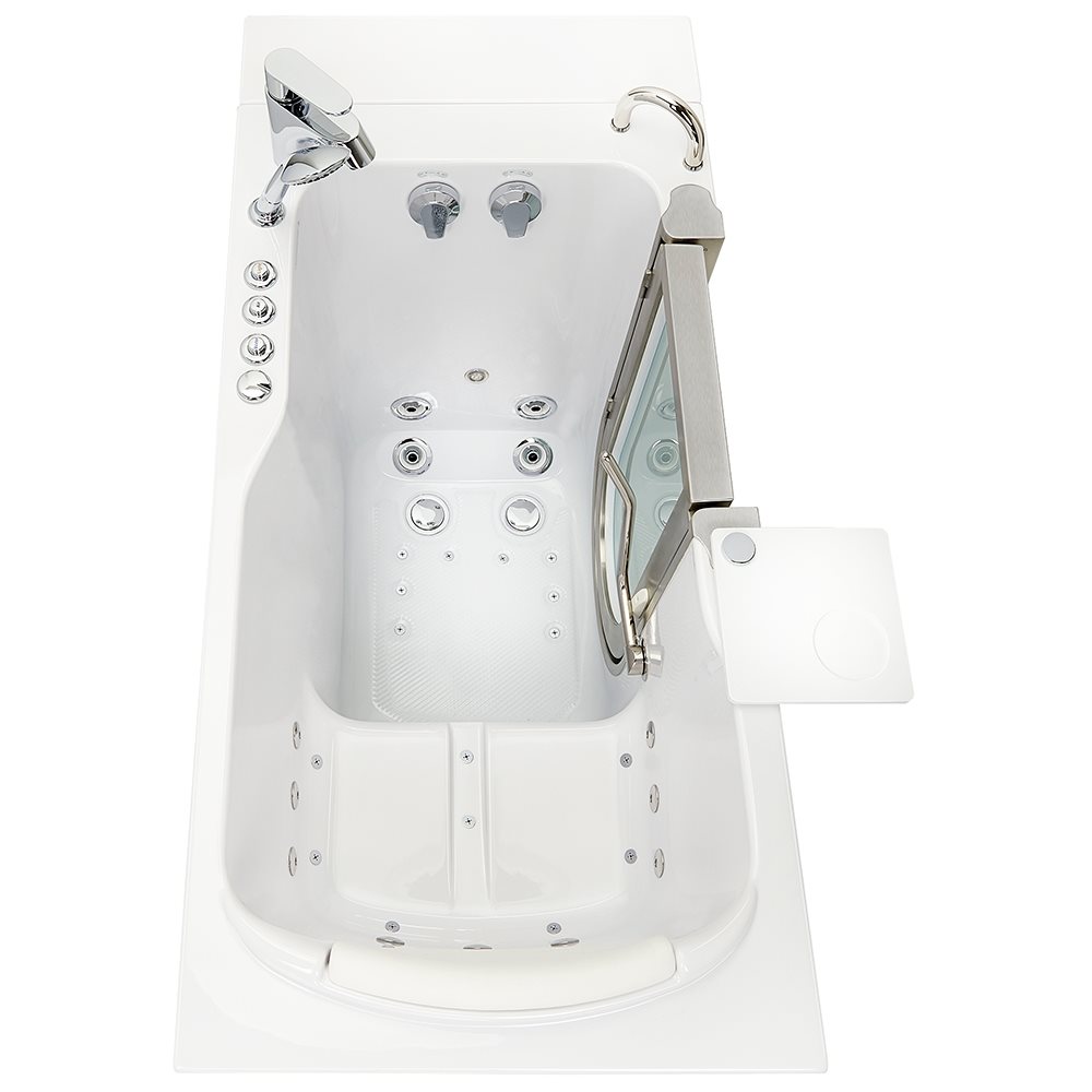 Ella's Bubbles Petite 28"x52" Acrylic Walk-In Bathtub with 5 Piece Fast Fill Faucet