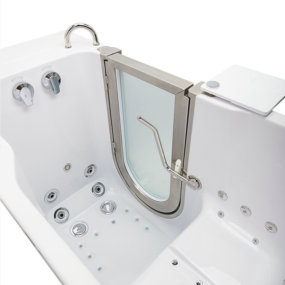 Ella's Bubbles Petite 28"x52" Acrylic Walk-In Bathtub with 5 Piece Fast Fill Faucet