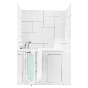 Ella's Bubbles 40″x48″x60″ QuadQuilt CNC Engraved Pattern in Acrylic, 3-Panel Walk In Tub Wall Surround Kit 4PFWS-QQ