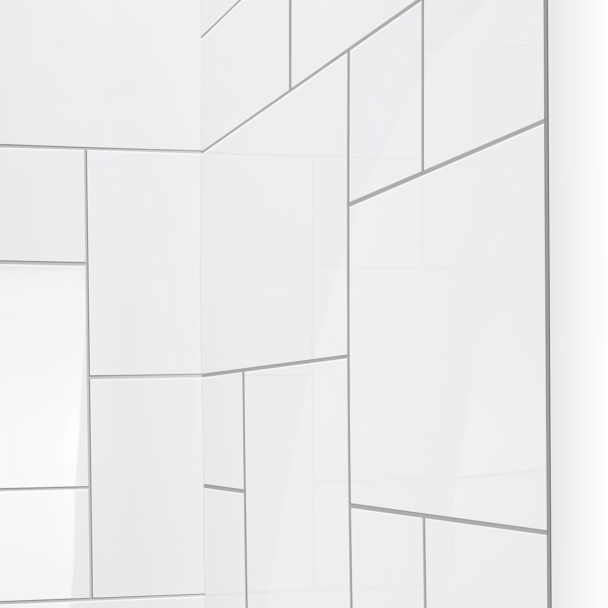 Ella's Bubbles 40″x48″x60″ QuadQuilt CNC Engraved Pattern in Acrylic, 3-Panel Walk In Tub Wall Surround Kit 4PFWS-QQ
