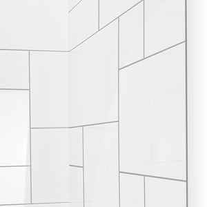 Ella's Bubbles 40″x48″x60″ QuadQuilt CNC Engraved Pattern in Acrylic, 3-Panel Walk In Tub Wall Surround Kit 4PFWS-QQ