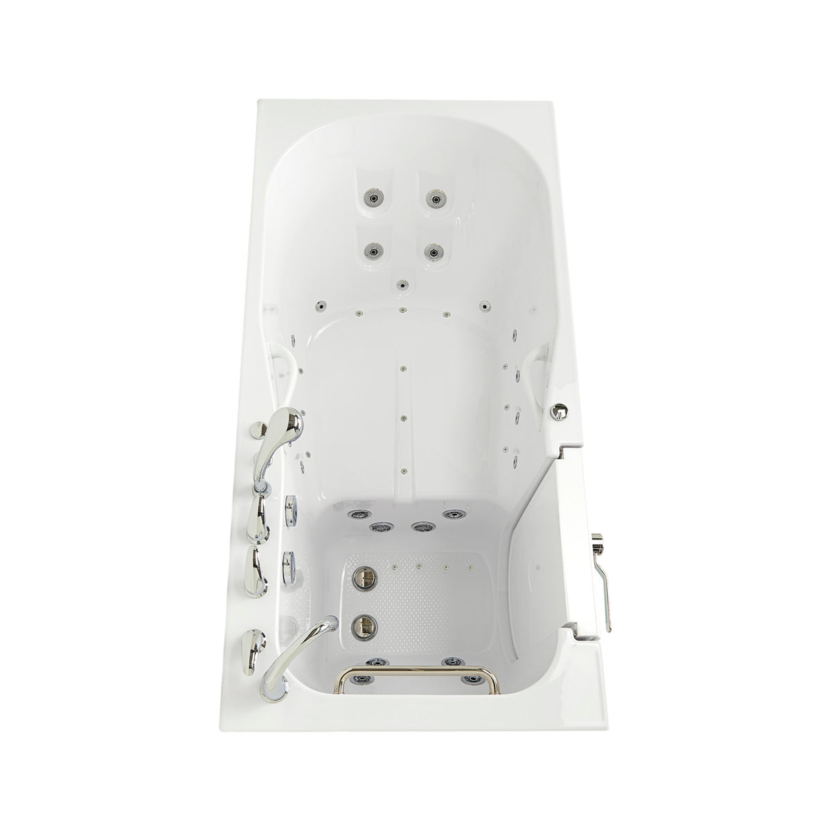 Ella's Bubbles ShaK Model 36"x72" Acrylic Air and Hydro Massage with Independent Foot Massage Walk-In Bathtub with 5 Piece Fast Fill FaucetT OA3672