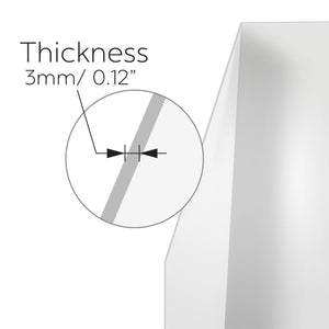Ella's Bubbles 40″x48″x60″ Solid White Glossy Acrylic, 3-Panel Walk In Tub Wall Surround Kit 4PFWS-WG