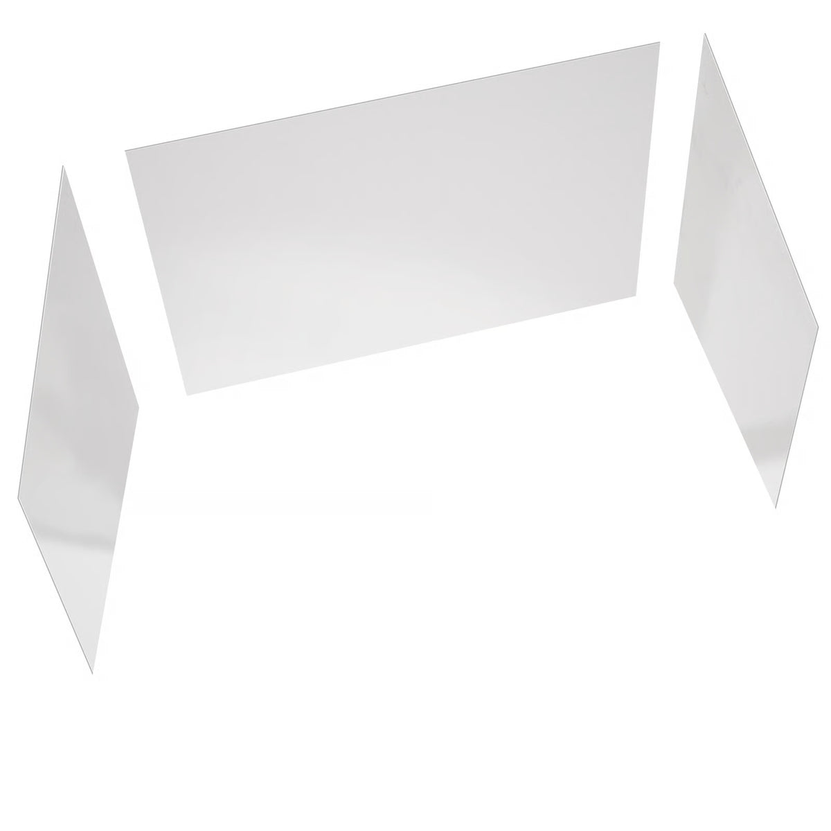 Ella's Bubbles 40″x48″x60″ Solid White Glossy Acrylic, 3-Panel Walk In Tub Wall Surround Kit 4PFWS-WG