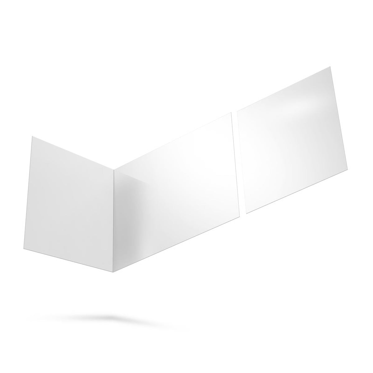 Ella's Bubbles 40″x48″x60″ Solid White Glossy Acrylic, 3-Panel Walk In Tub Wall Surround Kit 4PFWS-WG