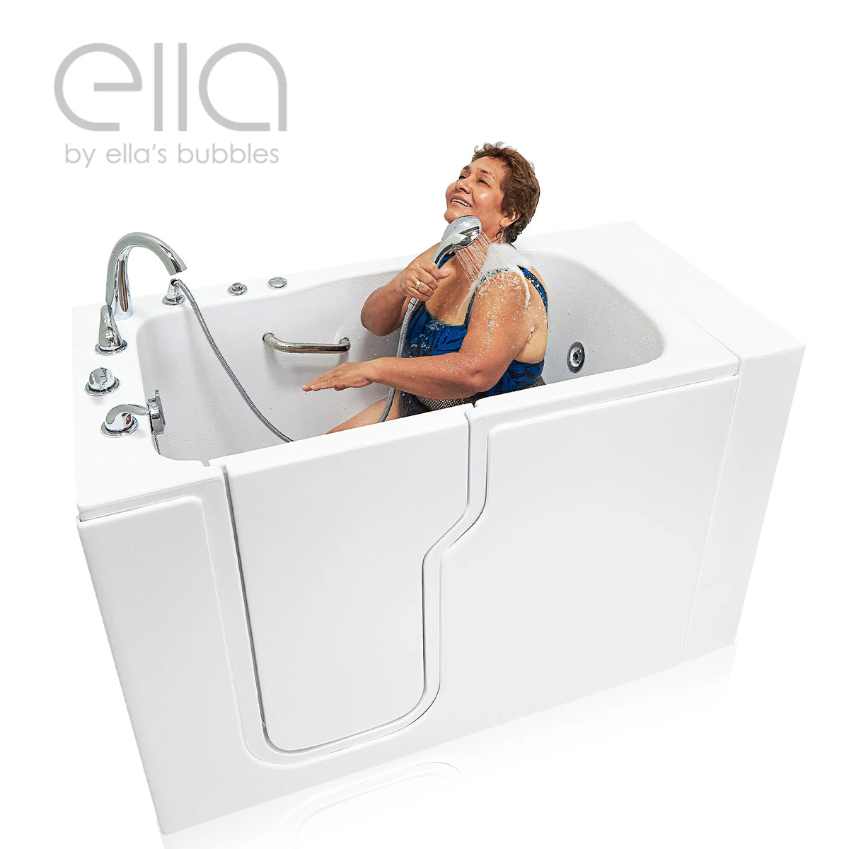 Ella's Bubbles Standard 30″x52” Acrylic Hydro Therapy Massage Walk In Bathtub ES3052H