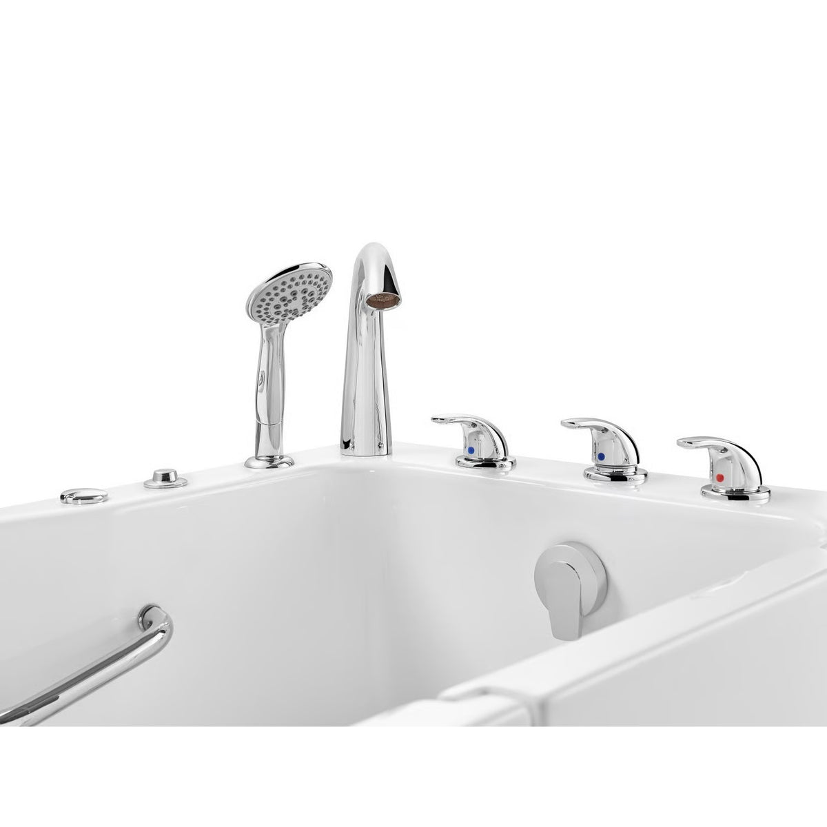 Ella's Bubbles Standard 30″x52” Acrylic Hydro Therapy Massage Walk In Bathtub ES3052H