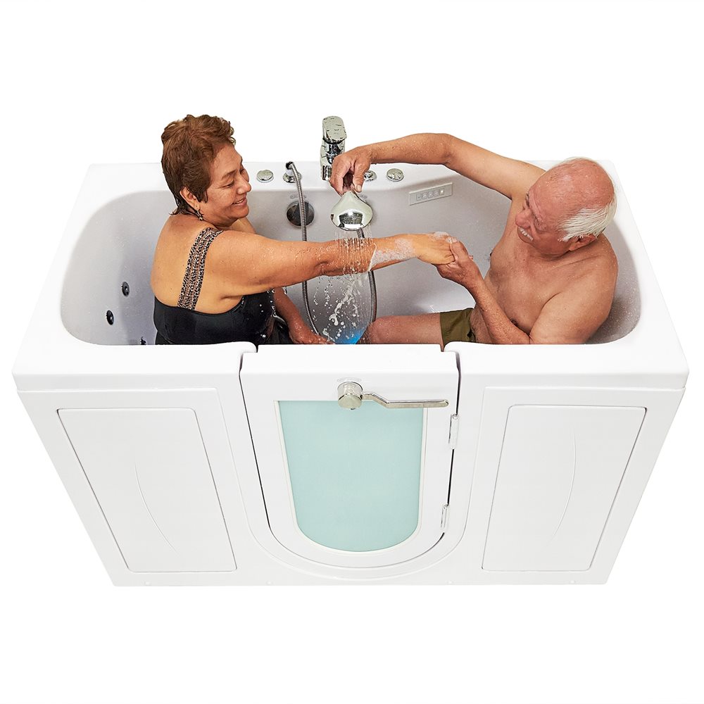 Ella's Bubbles Tub4Two 32"x60" Hydro + Air Massage with Independent Foot Massage Acrylic Two Seat Walk in Tub TO2SA3260
