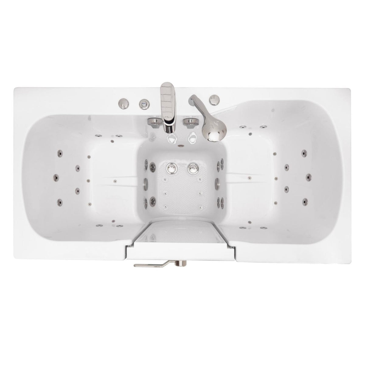 Ella's Bubbles Tub4Two 32"x60" Hydro + Air Massage with Independent Foot Massage Acrylic Two Seat Walk in Tub TO2SA3260