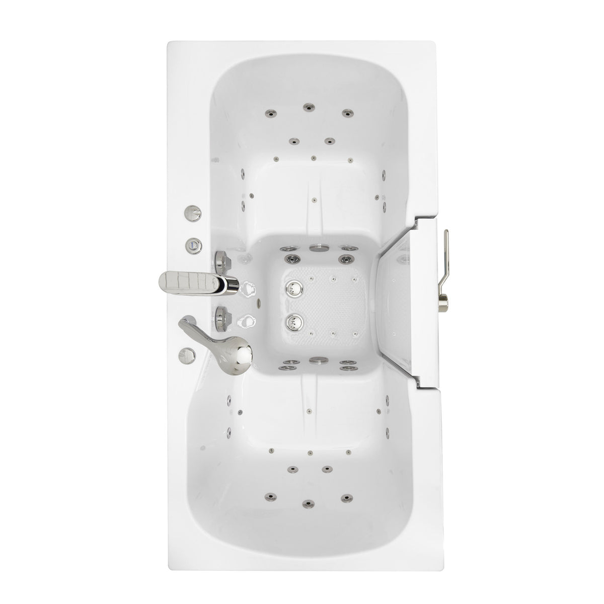 Ella's Bubbles Tub4Two 32"x60" Hydro + Air Massage with Independent Foot Massage Acrylic Two Seat Walk in Tub TO2SA3260