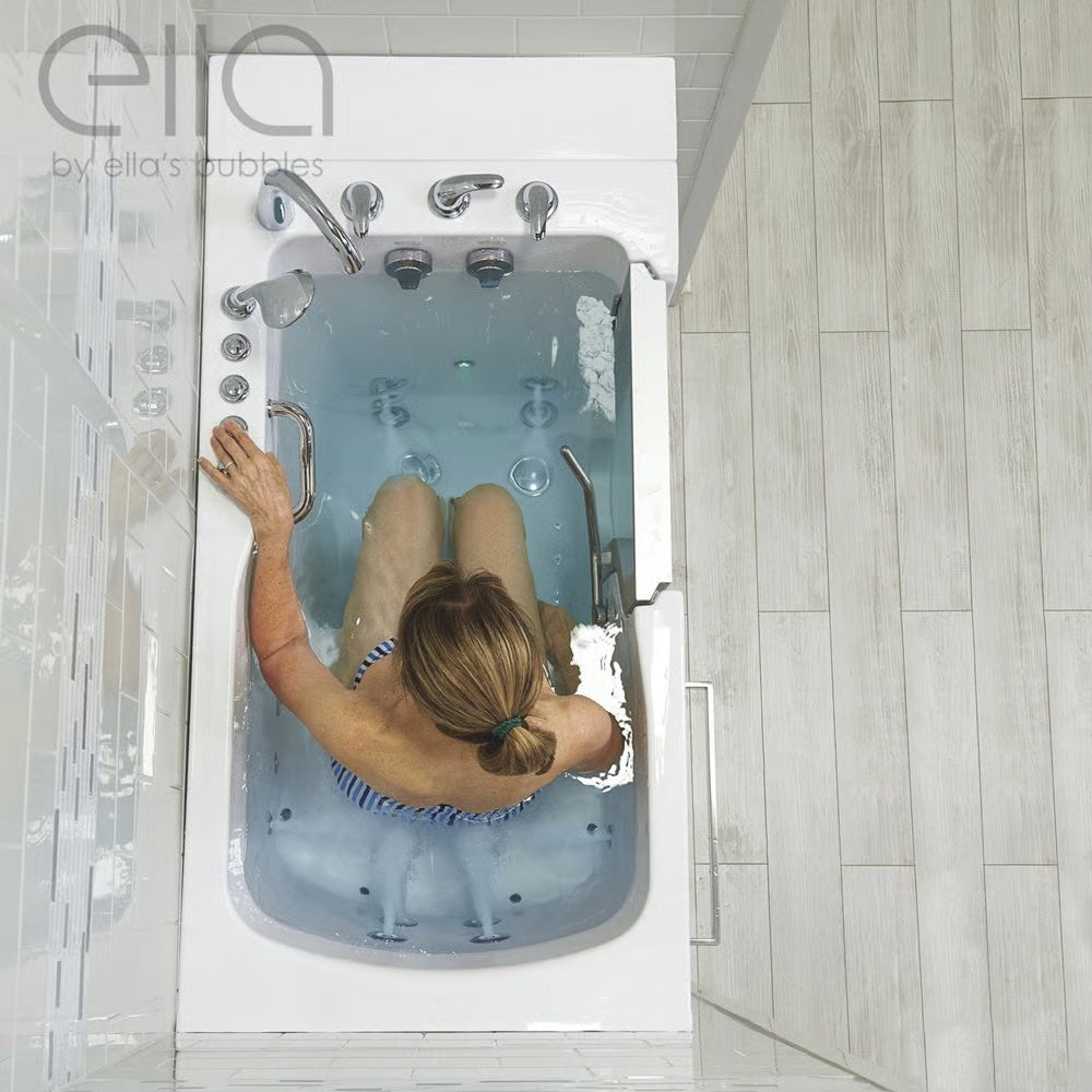 Ella's Bubbles Ultra Acrylic Walk-In Tub 30″x52″ (76cmx132cm) Dual Drain Technology HHDS3052