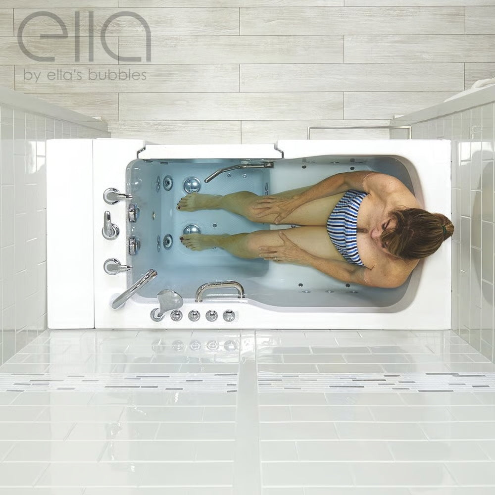 Ella's Bubbles Ultra Acrylic Walk-In Tub 30″x52″ (76cmx132cm) Dual Drain Technology HHDS3052