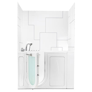 Ella's Bubbles 40″x48″x60″ UrbanMaze CNC Engraved Pattern in Acrylic, 3-Panel Walk In Tub Wall Surround Kit 4PFWS-UM