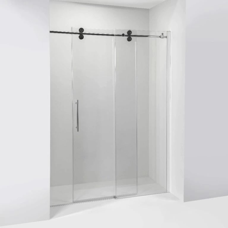 Ella's Bubbles Vivid 60″ × 78″ 8mm Tempered Glass Sliding Door ALBESS03C