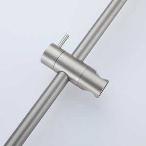 Ella's Bubbles Waterfall Bathtub Faucet Wall Mount with 24″ Slider and Hand Held Shower WMF