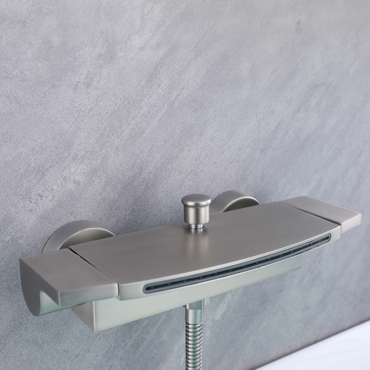 Ella's Bubbles Waterfall Bathtub Faucet Wall Mount with 24″ Slider and Hand Held Shower WMF