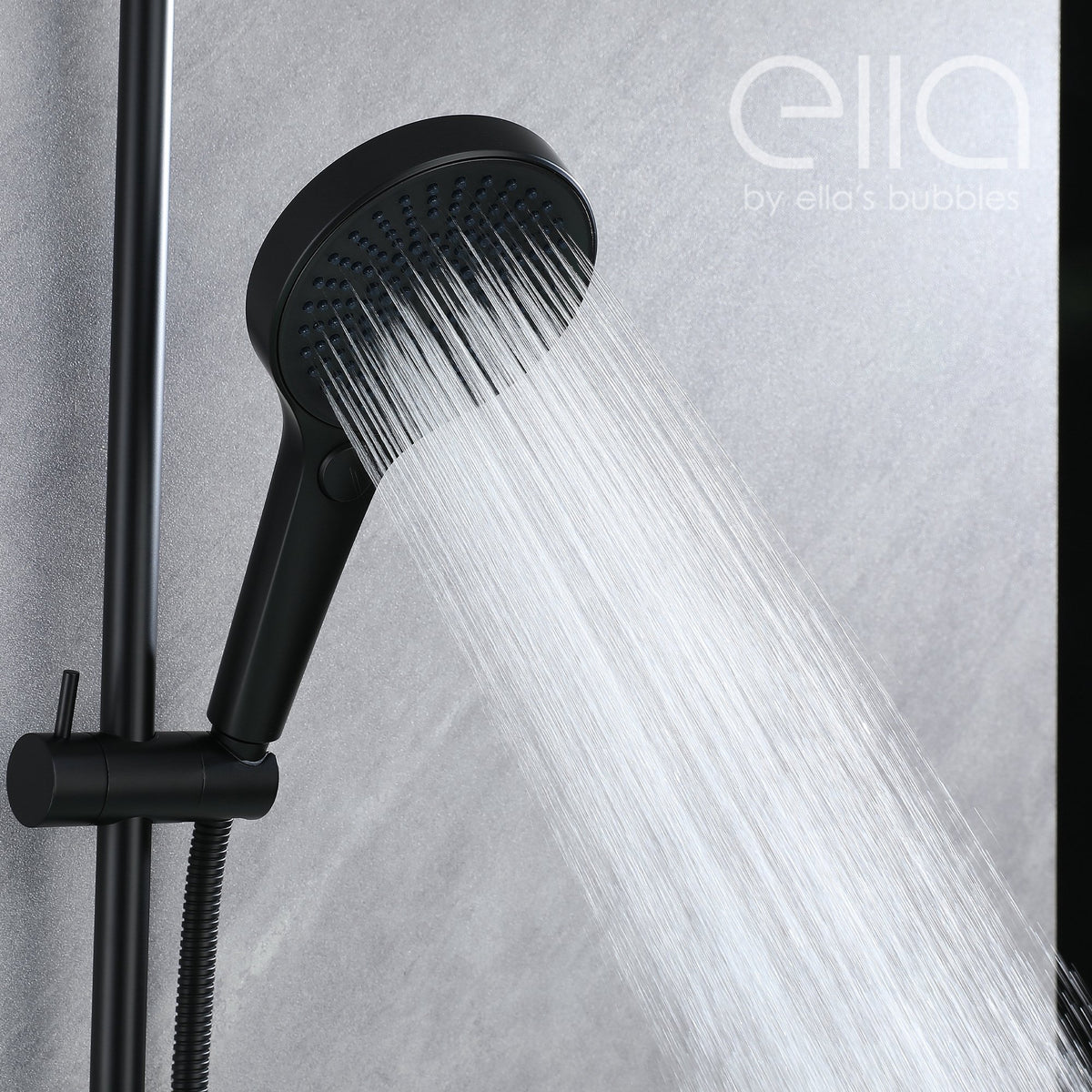 Ella's Bubbles Waterfall Bathtub Faucet Wall Mount with 24″ Slider and Hand Held Shower WMF