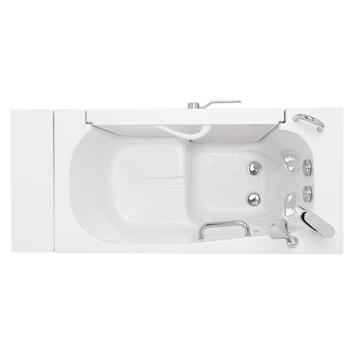 Ella's Bubbles Wheelchair Transfer 26"x52" Acrylic Walk-In Bathtub with Outward Swing Door, 2 Piece Fast Fill Faucet, 2" Dual Drain OLA2652