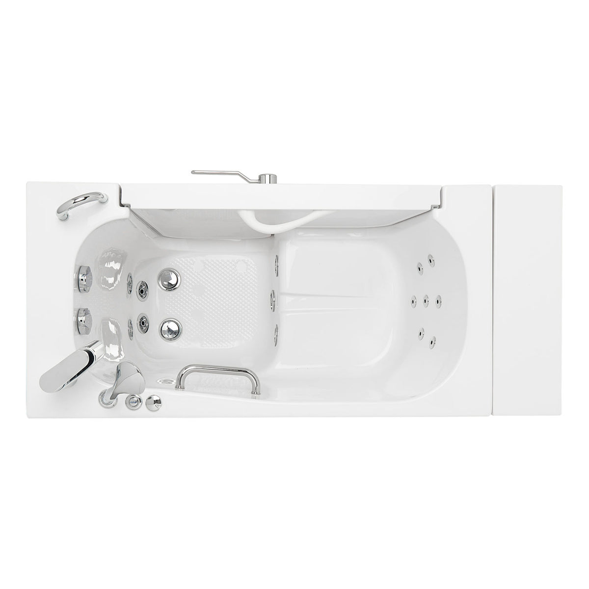 Ella's Bubbles Wheelchair Transfer 26"x52" Acrylic Walk-In Bathtub with Outward Swing Door, 2 Piece Fast Fill Faucet, 2" Dual Drain OLA2652