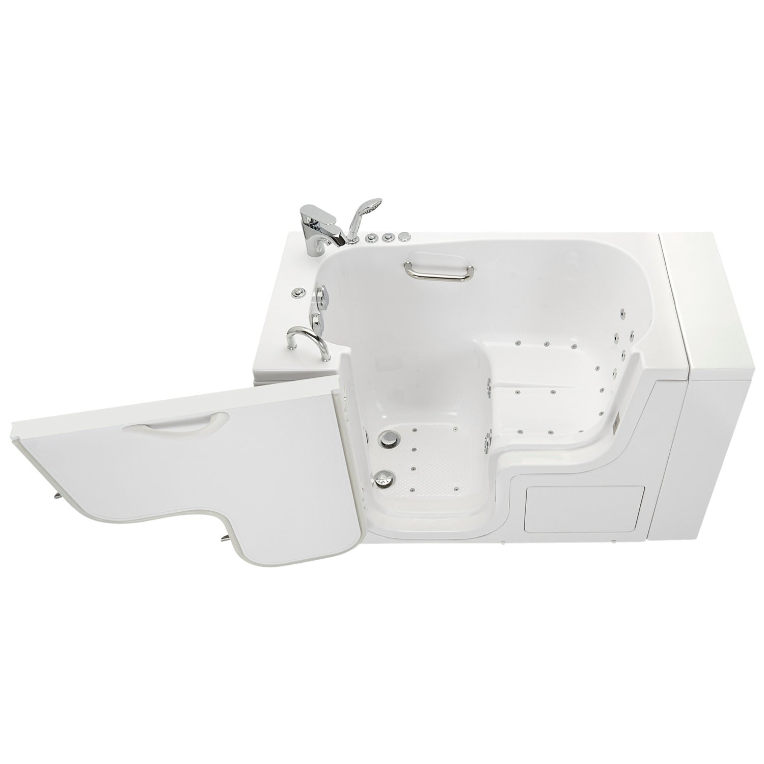 Ella's Bubbles Wheelchair Transfer 26"x52" Acrylic Walk-In Bathtub with Outward Swing Door, 2 Piece Fast Fill Faucet, 2" Dual Drain OLA2652