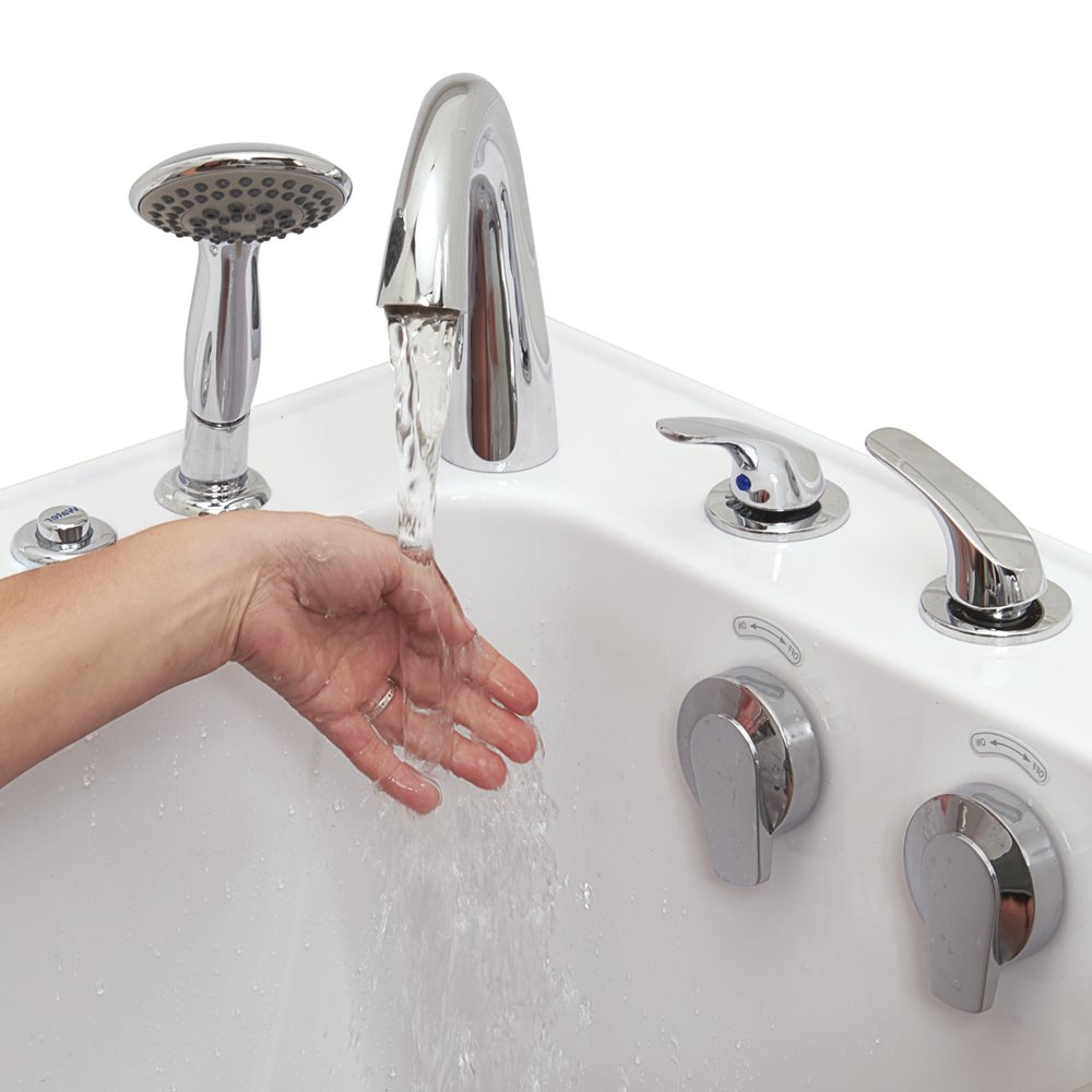 Ella's Bubbles Wheelchair Transfer 30"x52" Acrylic Walk-In Bathtub with 5 Piece Fast Fill Faucet OLA3052