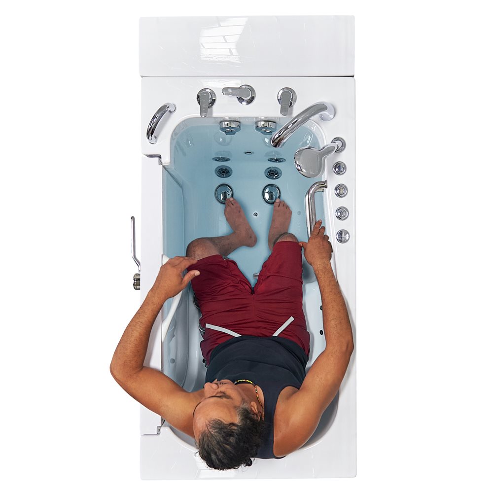 Ella's Bubbles Wheelchair Transfer 30"x52" Acrylic Walk-In Bathtub with 5 Piece Fast Fill Faucet OLA3052