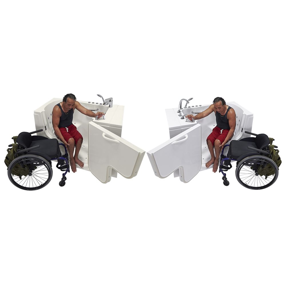 Ella's Bubbles Wheelchair Transfer 30"x52" Acrylic Walk-In Bathtub with 5 Piece Fast Fill Faucet OLA3052