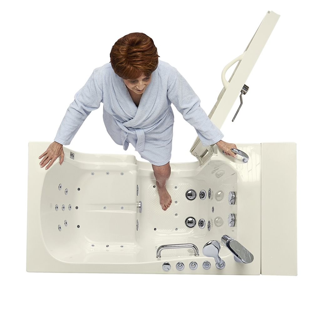 Ella's Bubbles Wheelchair Transfer 30"x52" Acrylic Walk-In Bathtub with 5 Piece Fast Fill Faucet OLA3052