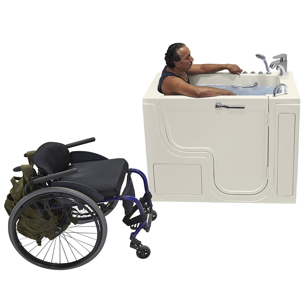 Ella's Bubbles Wheelchair Transfer 30"x52" Acrylic Walk-In Bathtub with 5 Piece Fast Fill Faucet OLA3052