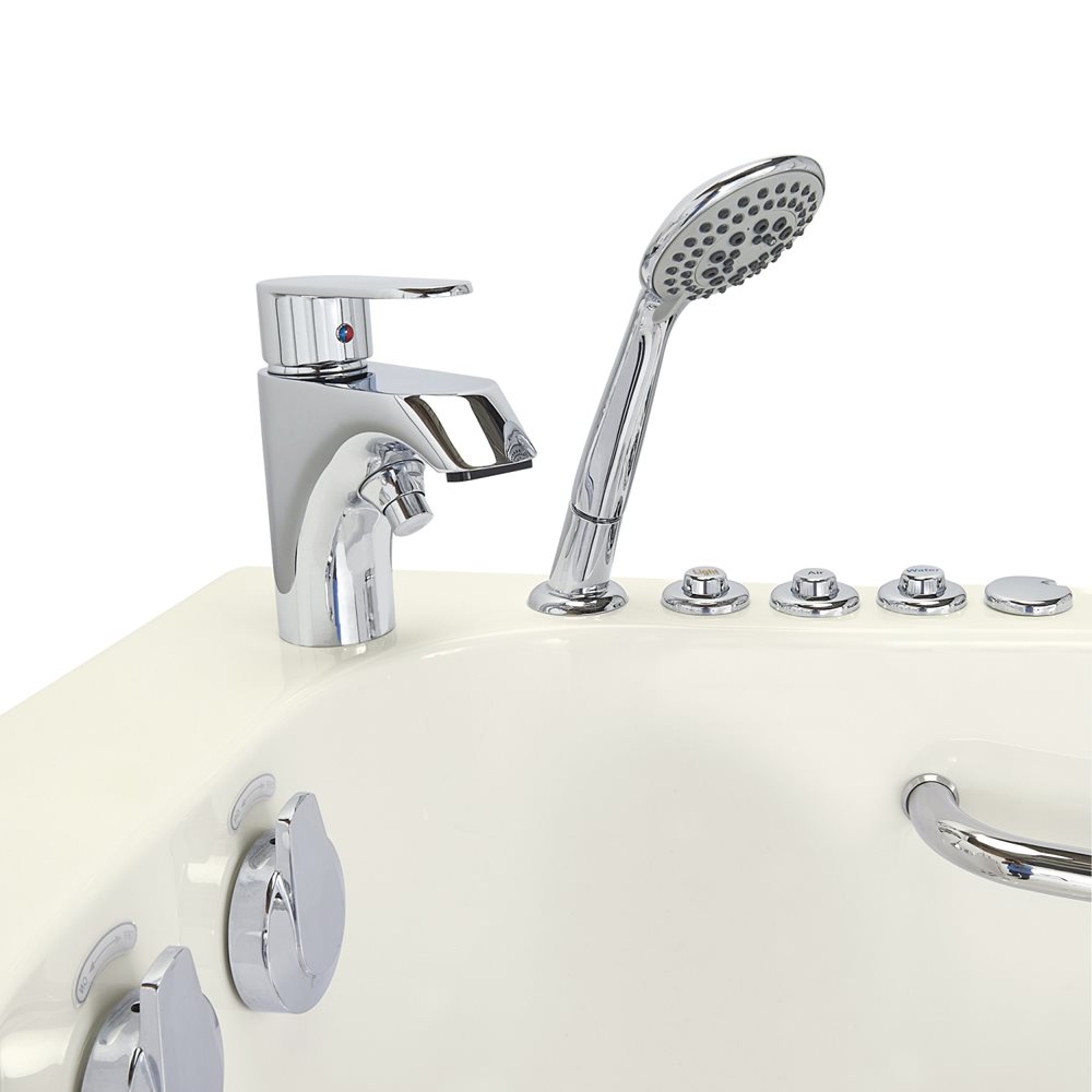Ella's Bubbles Wheelchair Transfer 30"x52" Acrylic Walk-In Bathtub with 5 Piece Fast Fill Faucet OLA3052