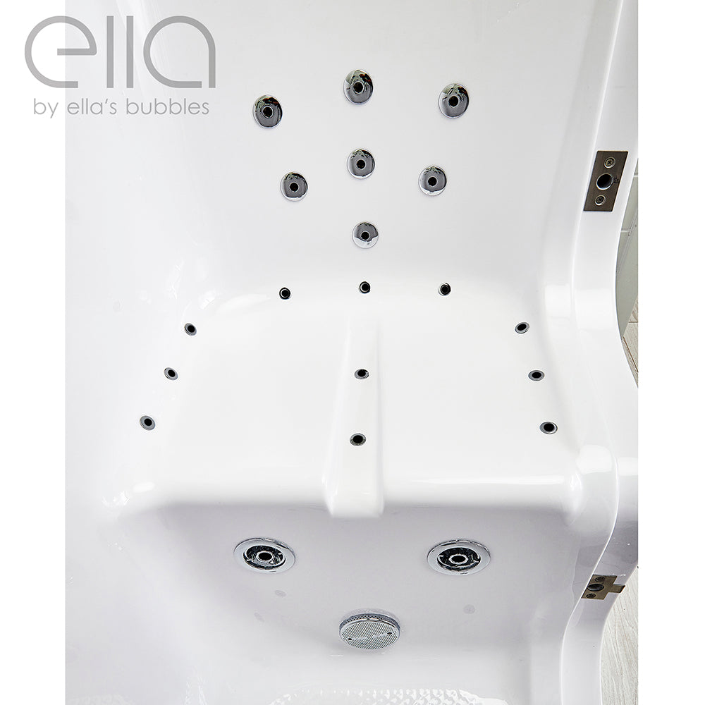 Ella's Bubbles Wheelchair Transfer 30"x52" Acrylic Walk-In Bathtub with 5 Piece Fast Fill Faucet OLA3052