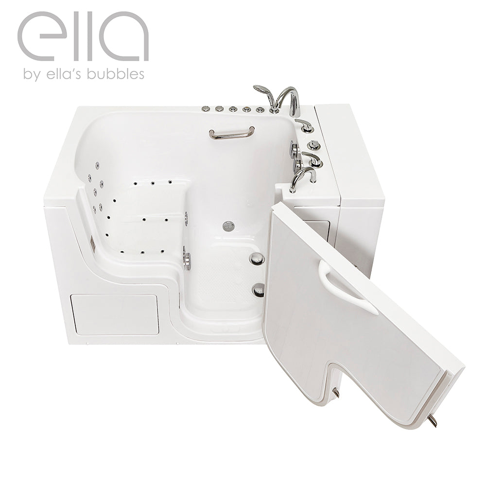 Ella's Bubbles Wheelchair Transfer 30"x52" Acrylic Walk-In Bathtub with 5 Piece Fast Fill Faucet OLA3052