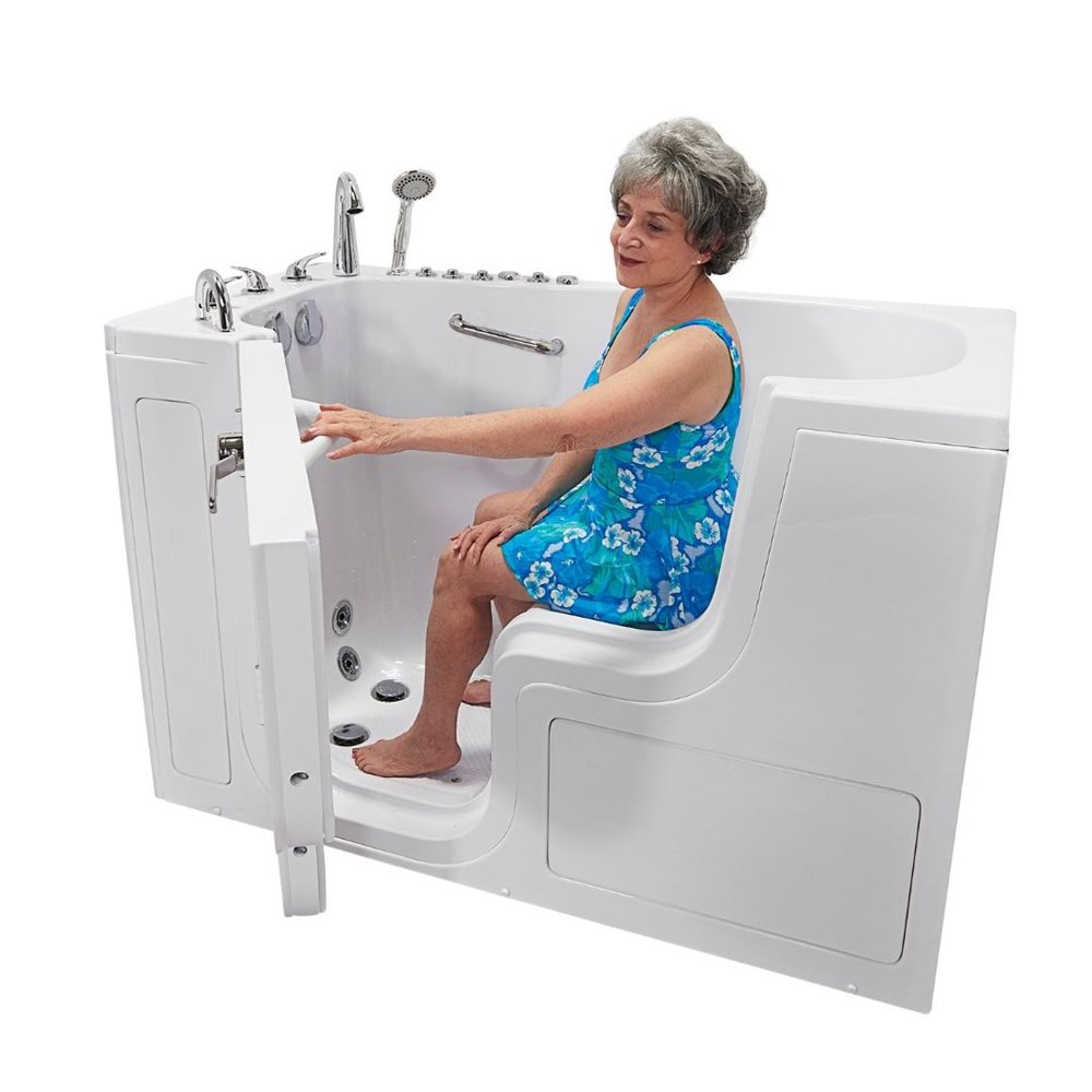 Ella's Bubbles Wheelchair Transfer 30"x60" Acrylic Walk-In Bathtub with 5 Piece Fast Fill Faucet OLA3060