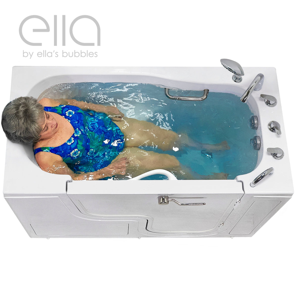 Ella's Bubbles Wheelchair Transfer 30"x60" Acrylic Walk-In Bathtub with 5 Piece Fast Fill Faucet OLA3060