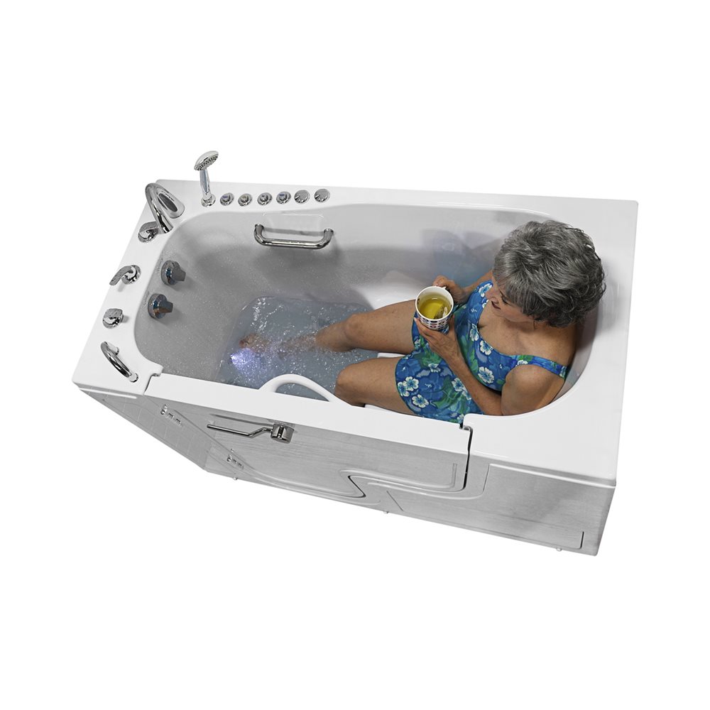 Ella's Bubbles Wheelchair Transfer 30"x60" Acrylic Walk-In Bathtub with 5 Piece Fast Fill Faucet OLA3060