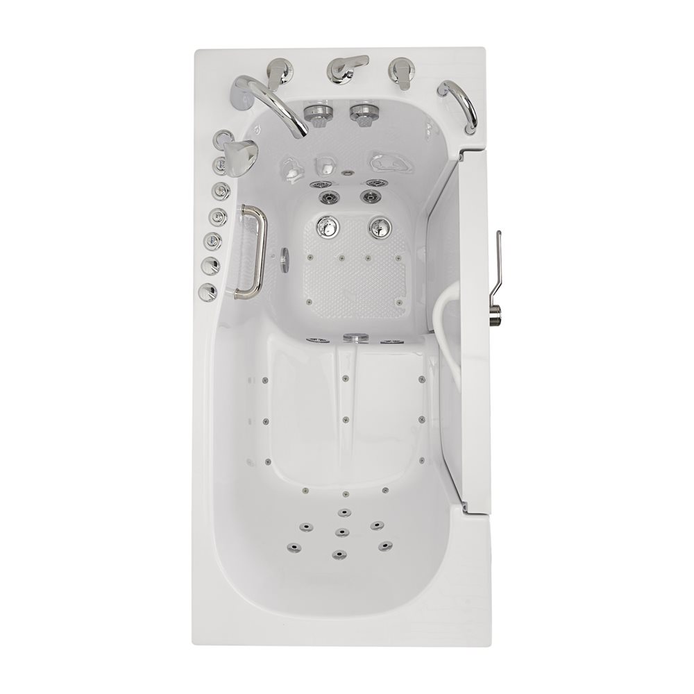 Ella's Bubbles Wheelchair Transfer 30"x60" Acrylic Walk-In Bathtub with 5 Piece Fast Fill Faucet OLA3060