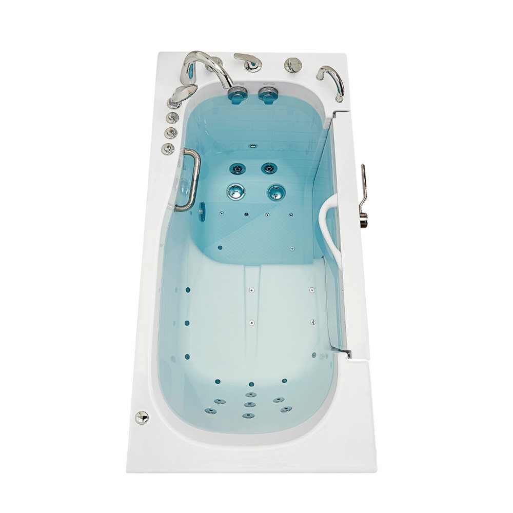 Ella's Bubbles Wheelchair Transfer 30"x60" Acrylic Walk-In Bathtub with 5 Piece Fast Fill Faucet OLA3060