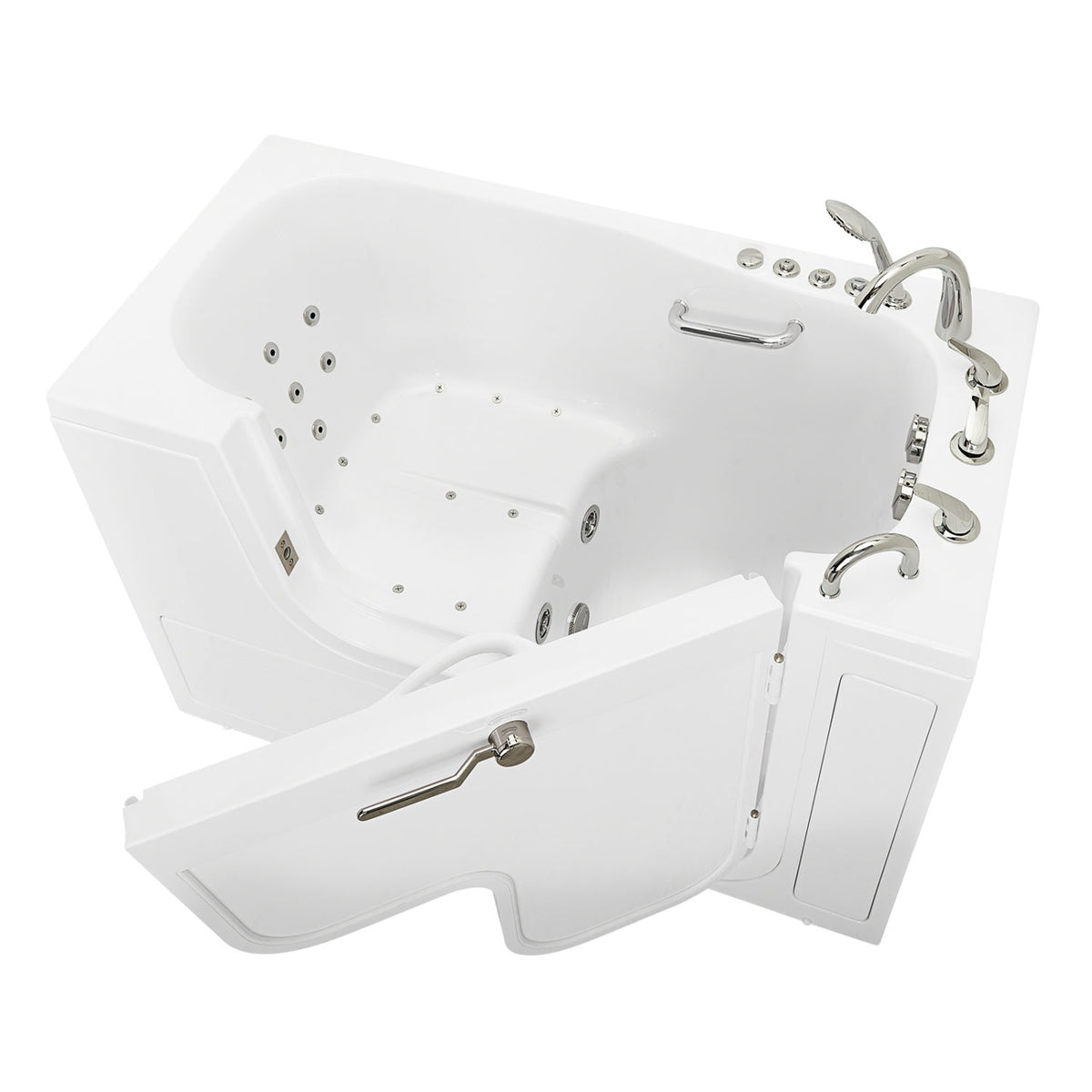 Ella's Bubbles Wheelchair Transfer 30"x60" Acrylic Walk-In Bathtub with 5 Piece Fast Fill Faucet OLA3060