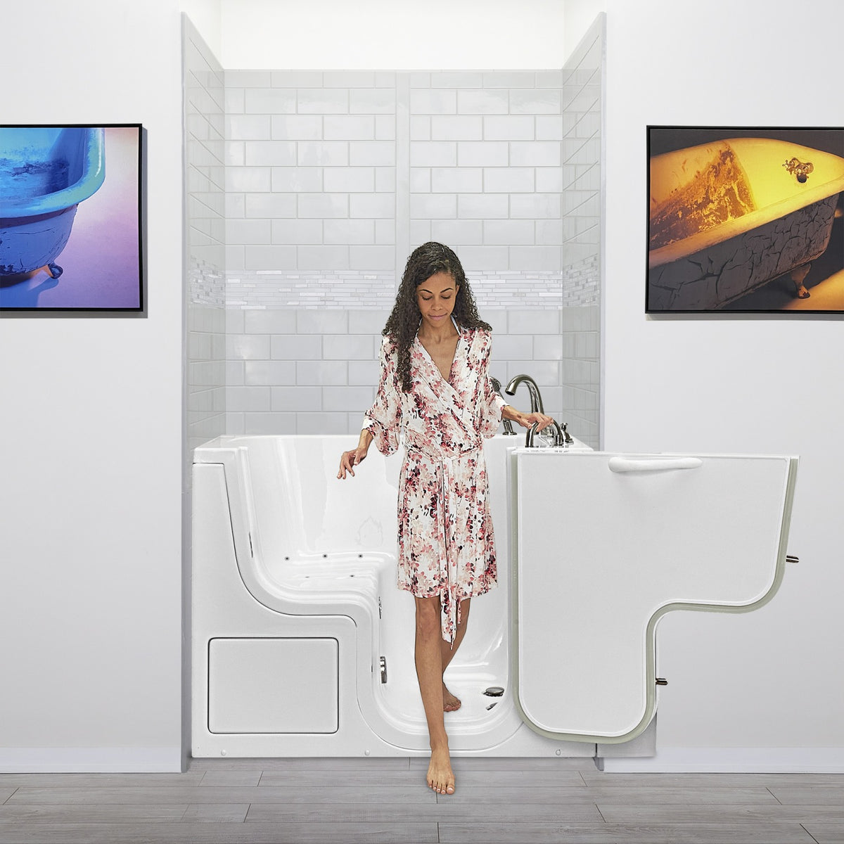 Ella's Bubbles Wheelchair Transfer 30"x60" Acrylic Walk-In Bathtub with 5 Piece Fast Fill Faucet OLA3060