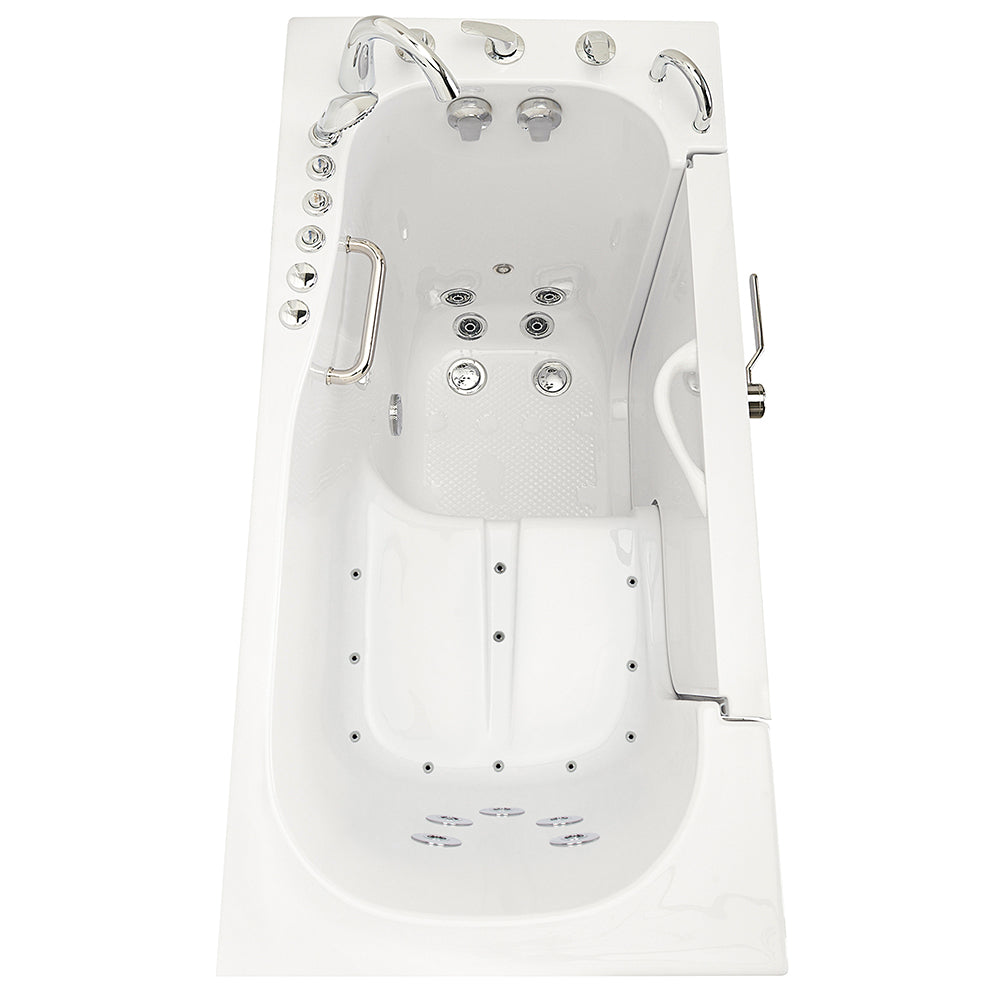 Ella's Bubbles Wheelchair Transfer 30"x60" Acrylic Walk-In Bathtub with 5 Piece Fast Fill Faucet OLA3060