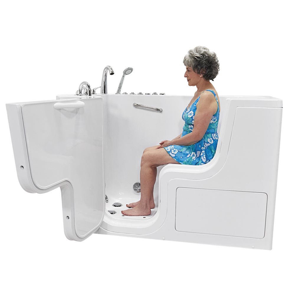 Ella's Bubbles Wheelchair Transfer 30"x60" Acrylic Walk-In Bathtub with 5 Piece Fast Fill Faucet OLA3060