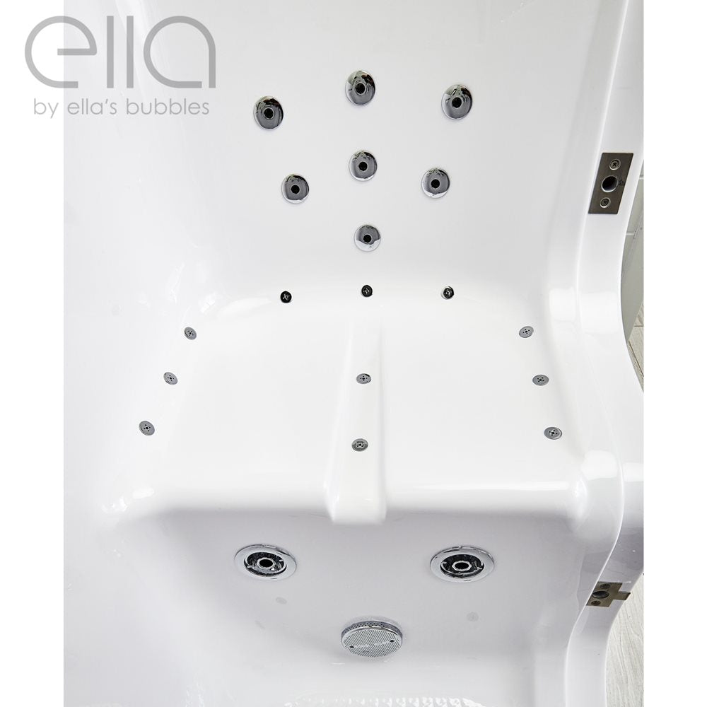 Ella's Bubbles Wheelchair Transfer 32"x52" Acrylic Walk-In Bathtub with Swing Door, 5 Piece Fast Fill Faucet, 2" Dual Drain OLA3252