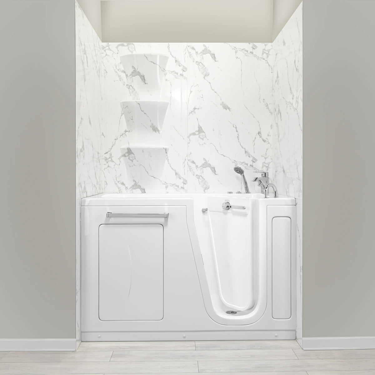 Ella's Bubbles Zen60 Acrylic Hydro Inward Swing Door Massage Walk in Tub EZ3060