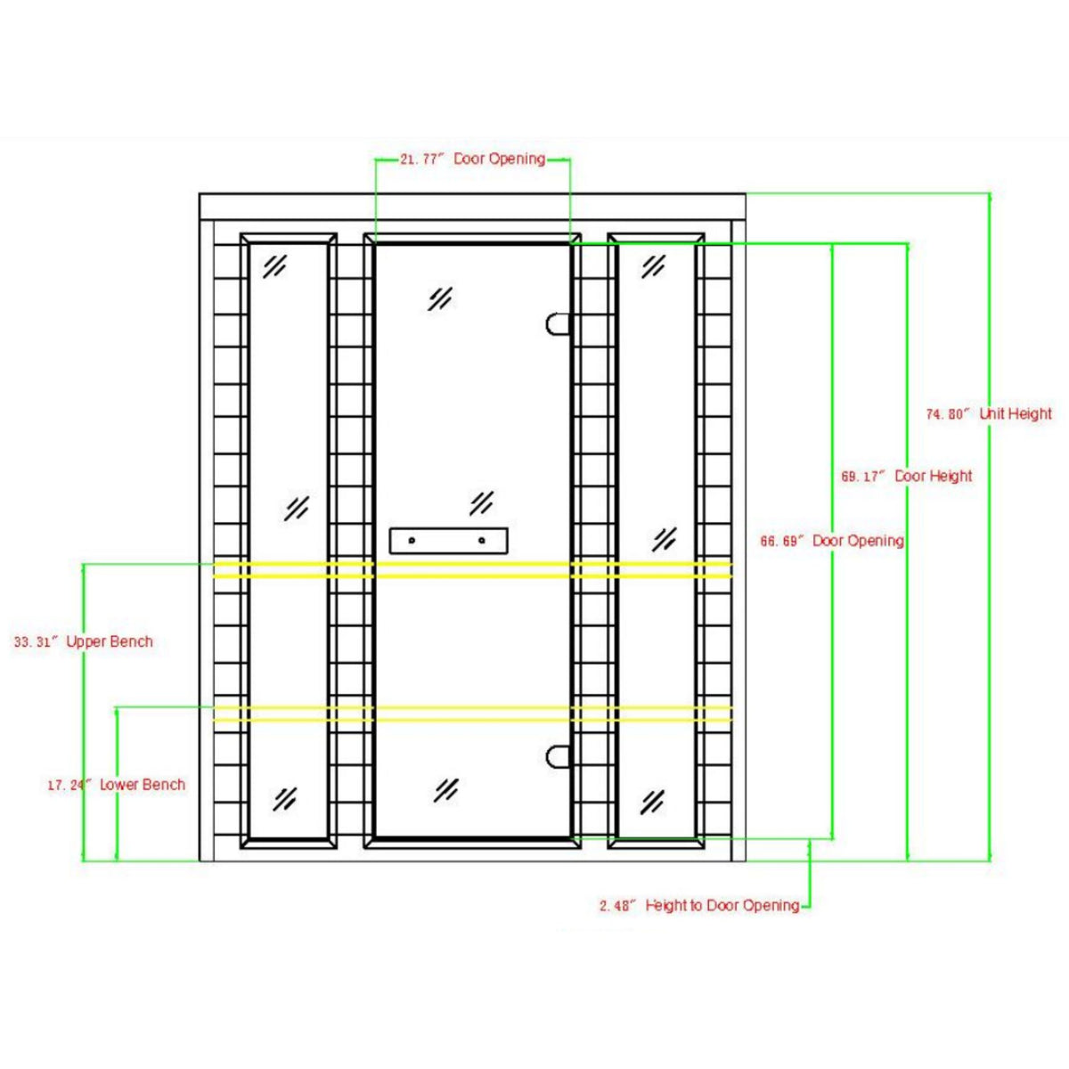 Golden Designs 2025 Engelberg Edition 6 Person Traditional Steam Sauna - Pacific Premium Clear Cedar GDI-7060-01