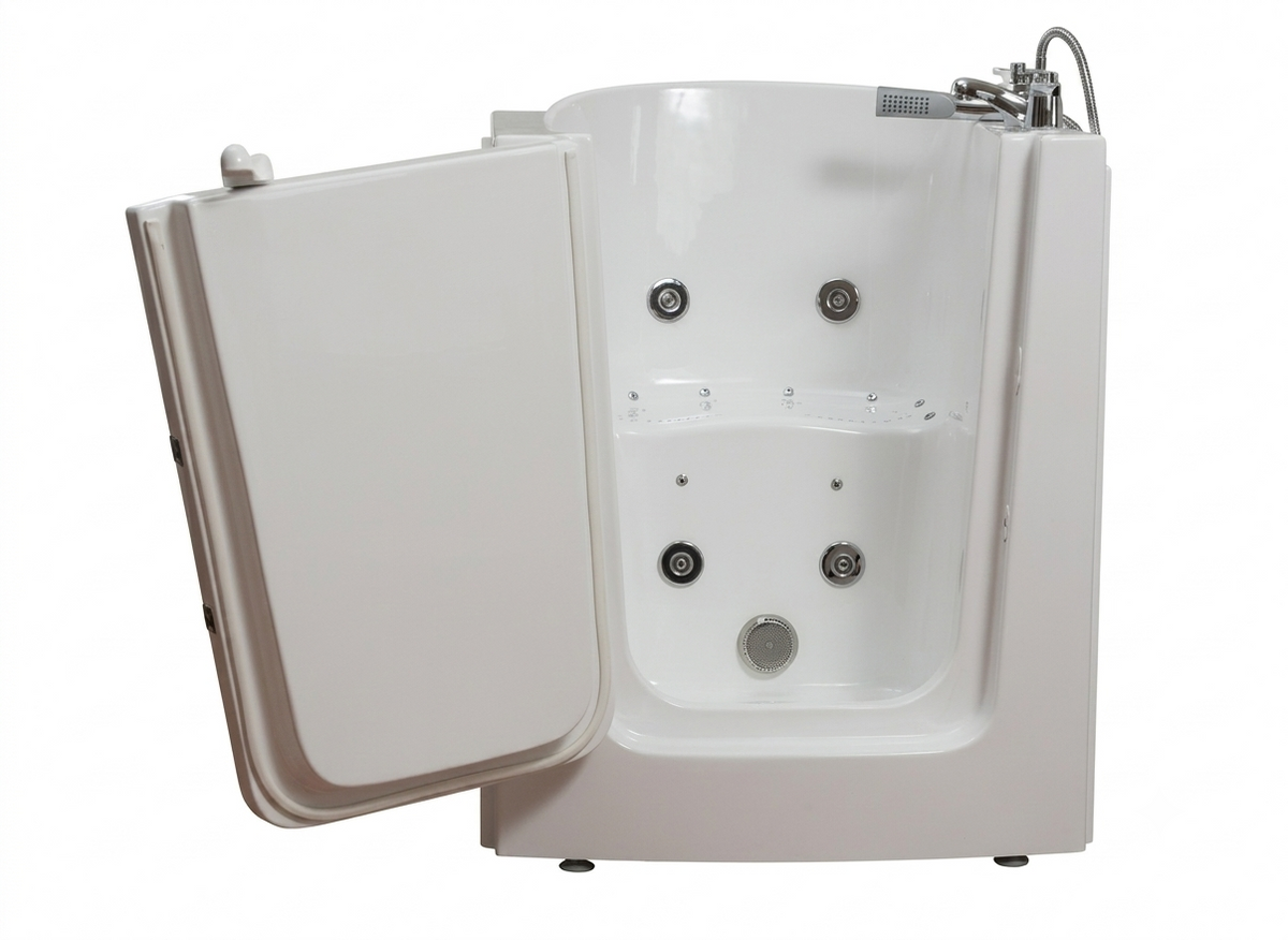 Avora Bath 38" x 33" White Front Entry Walk-In Tub