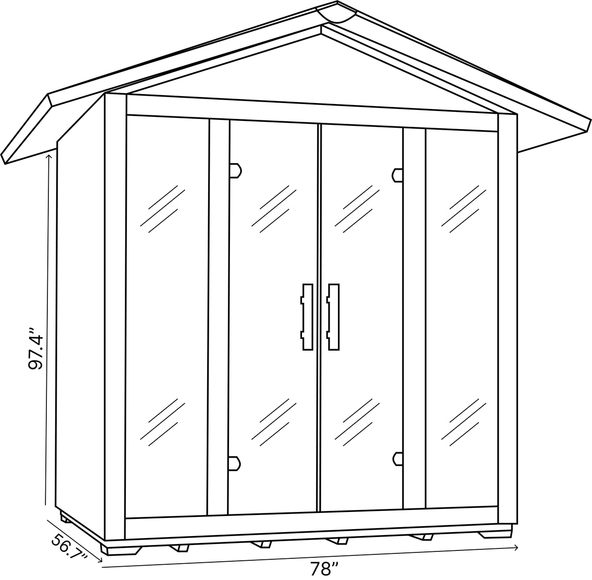 Golden Designs "Vorarlberg" 5 Person Traditional Outdoor Sauna - Canadian Hemlock GDI-8105-01